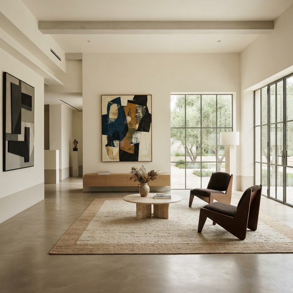 A room painted in Dune White by Benjamin Moore
