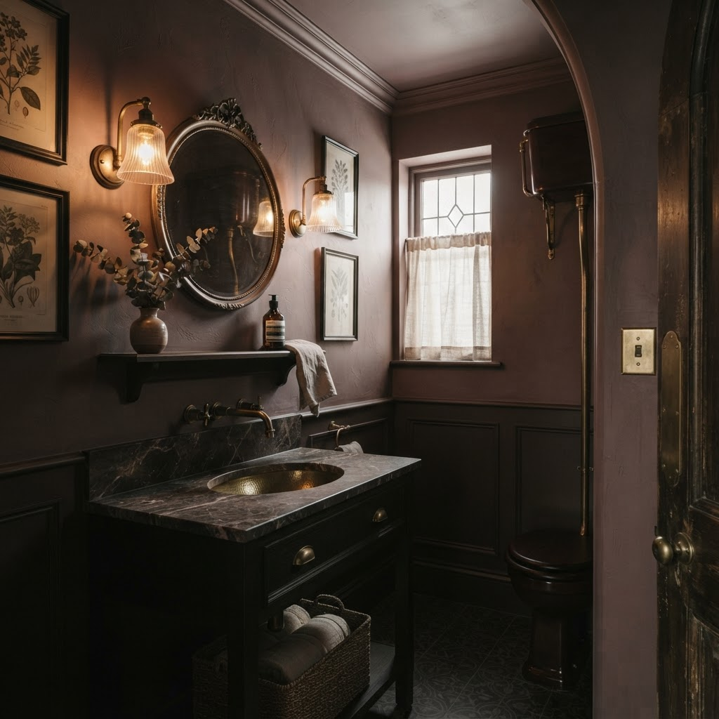 A room painted in Socialite by Sherwin-Williams